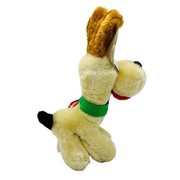Odie Dog Garfield with Reindeer Antlers Scarf Plush 10 inches Christmas Vintage - Picture 3 of 7